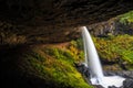 Behind North Falls Cavern, Silver Falls State Park, Oregon Royalty Free Stock Photo