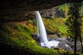 Behind North Falls Cavern, Silver Falls State Park, Oregon Royalty Free Stock Photo