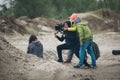 Behind the scene. Actress in front of the camera Royalty Free Stock Photo