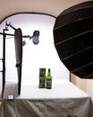 Behind the scenes on a commercial product photo shoot - Vertical portrait orientation.