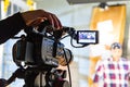 Behind the scenes of video production or video shooting Royalty Free Stock Photo