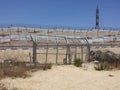 CLosed gate to wall, sign of Israeli occupation