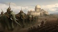 Epic Conquest: Hannibal\'s Army Marching with Elephants towards Rome