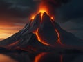 Volcano\'s Fiery Crown: A Mythic Spectacle