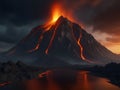 Volcano\'s Fiery Crown: A Mythic Spectacle