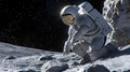 Lunar Odyssey: Astronaut& x27;s Solitary Sojourn on the Moon