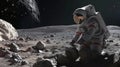 Lunar Odyssey: Astronaut& x27;s Solitary Sojourn on the Moon