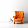 Elegant Orange BergÃ¨re Chair