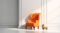 Elegant Orange BergÃ¨re Chair