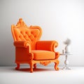 Elegant Orange BergÃ¨re Chair