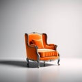 Elegant Orange BergÃ¨re Chair