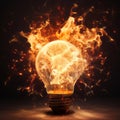 Electric Burst: Shattered Light Bulb in a Spectacular Explosion