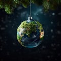 Celestial Festivity: Earth Adorning the Cosmic Christmas Tree