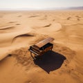 Desert Sonata: Aerial Reverie of a Grand Piano Oasis