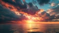 Ephemeral Radiance: Sunset Symphony in the Vast Sky