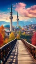 Sarajevo\'s Majestic Mosque: A Bridge to the Dreamful Skyline