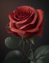 A red rose.Infinite Beauty.Generative Ai