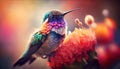 The Majestic Colibri Bird in a Vibrant Summer Wonderland. Generative AI