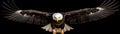 Ultra-Wide Background of a Bald Eagle in Flight showing its impressive wing span (Generative AI) Royalty Free Stock Photo