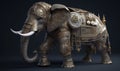 Behold the mighty anthropomorphic elephant, armored and ready for battle Creating using generative AI tools Royalty Free Stock Photo