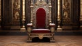 Regal Legacy: Middle-Age Royal Throne in Medieval Splendor Royalty Free Stock Photo