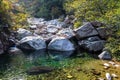 Bei Jiu Shui trail in Autumn, Laoshan Mountain, Qingdao, China. Royalty Free Stock Photo