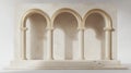 Elegant Archway Columns, Architecture Showcase Backdrop Royalty Free Stock Photo