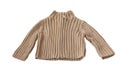 Beige baby sweater knit from acrylic yarn