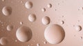 Beige background with floating bubbles. Abstract image Royalty Free Stock Photo