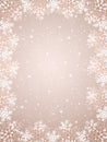 Beige background with snowflakes