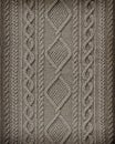Embossed knitted arana pattern