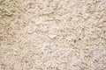 Beige background texture of towel or home carpet. Top view, flat lay. Textile texture of carpet. White or cream pile carpet. Royalty Free Stock Photo
