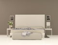 Beige bedroom Royalty Free Stock Photo