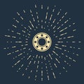 Beige Bicycle ball bearing icon isolated on blue background. Abstract circle random dots. Vector Royalty Free Stock Photo