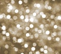 Beige blurred bokeh background ,holiday, party, Christmas, glitter, lights, gold, luxury Royalty Free Stock Photo