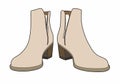 Beige boots