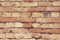 Beige bricks. Background for text. Copy paste space.