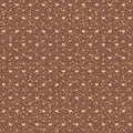 Beige brown background seamless pattern with heart, design for wrapping cute romantic scrapbook