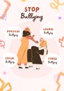 Beige Brown Cute Abstract Anti-Bullying Poster