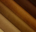 Beige Brown Leather Samples Royalty Free Stock Photo