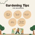 Beige and Brown Playful Minimalist Tips on Gardening for Begginers Instagram Post