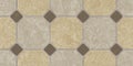 Beige Brown Seamless Classic Floor Tile Texture. Simple Kitchen, Toilet or Bathroom Mosaic Tiles Background. 3D rendering. 3D Royalty Free Stock Photo