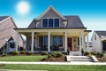 Beige Cape Cod Style Dream Home Royalty Free Stock Photo