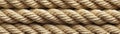 Beige Close Up Very Detailed Pattern Of Ropes Panoramic Banner. Generative AI