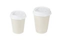 Beige coffee cups isolated