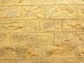 Beige color concrete blocks wall background Royalty Free Stock Photo