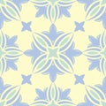 Beige colored floral seamless pattern. Background with light blue and green flower elements Royalty Free Stock Photo