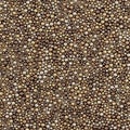 Beige Colors Wrapping Paper Pattern, Illustration With Brushed Metallic Balls 3D Render