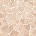 Beige Cracked Earth Texture Pattern - Abstract Geometric Background Design. Royalty Free Stock Photo
