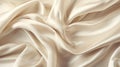 Beige cream silk satin. AI generated image Royalty Free Stock Photo